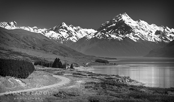 Mt Cook in B&W
